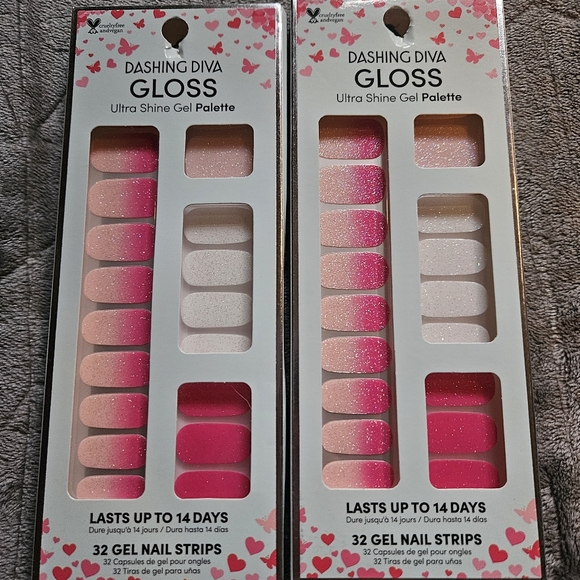 Dashing Diva Glitter Pink Peel & Stick Nails - Picture 2 of 3